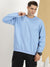 sky blue plain oversized sweatshirt men