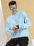 ice blue plain oversized sweatshirt for men
