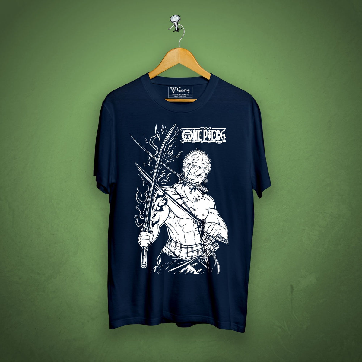 Buy One Piece T Shirt Roronoa Zoro Anime T Shirt Online India – Fans Army