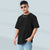 Black Oversized T shirt for Men - High-quality Bio-Washed Cotton Fabric